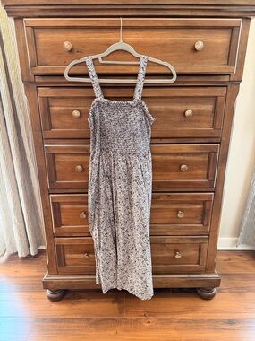 Universal Thread Navy and White Floral Smocked Dress